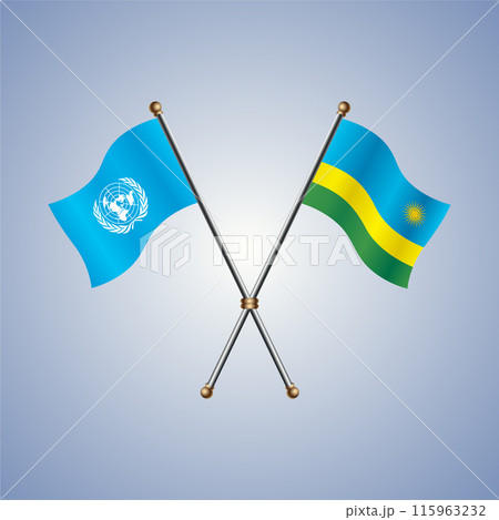 United Nations and Rwanda flags relationsのイラスト素材 [115963232] - PIXTA