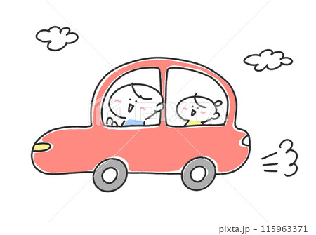 車でお出かけする親子 送り迎え レジャー 父親 娘 車でお出かけする親子 送り迎え レジャー 父親 娘 115963371