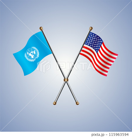 United Nations and United States flags relations 115963594