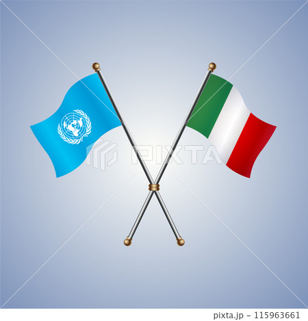 United Nations and Italy flags relations 115963661