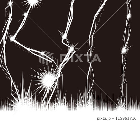 集中線_雷B 集中線_雷B 115963716