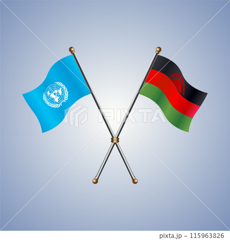 United Nations and Malawi flags relations 115963826