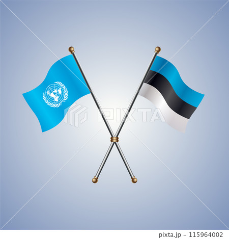 United Nations and Estonia flags relations 115964002
