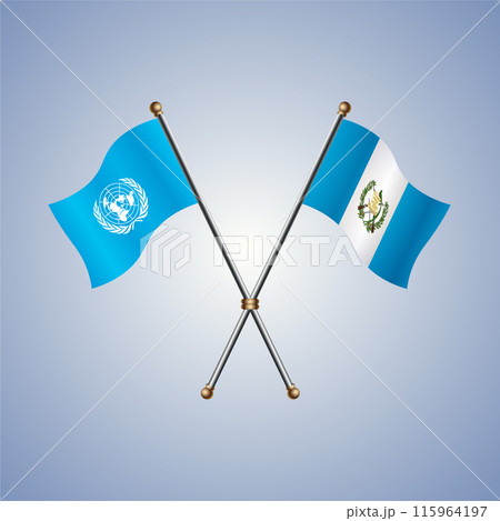 United Nations and Guatemala flags relations 115964197