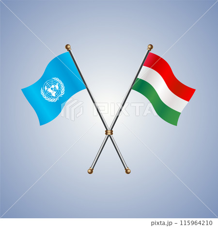 United Nations and Hungary flags relations 115964210