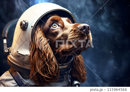 astronaut suit, dog space suit, flying into space, astronaut costume, cosmic galaxy 115964568