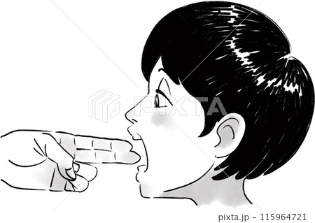 2横指以上の開口の評価で使える参考イラスト 115964721