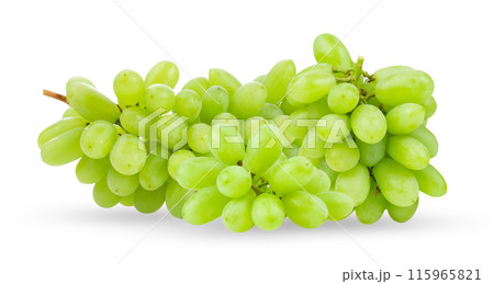 Green grape isolated on white. Full depth of field Green grape isolated on white. Full depth of field 115965821