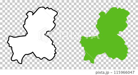 Simple Japan Gifu prefecture map icon illustration 115966047
