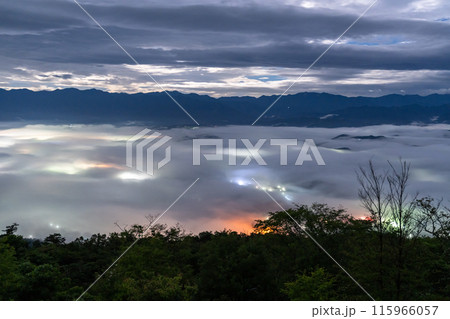 《埼玉県》秩父の大雲海・月明かりの夜 115966057