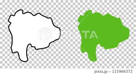 Simple Japan Yamanashi prefecture map icon illustration Simple Japan Yamanashi prefecture map icon illustration 115966372