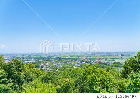 月見の森、いこいの広場からの眺望〈岐阜県海津市〉 115966497