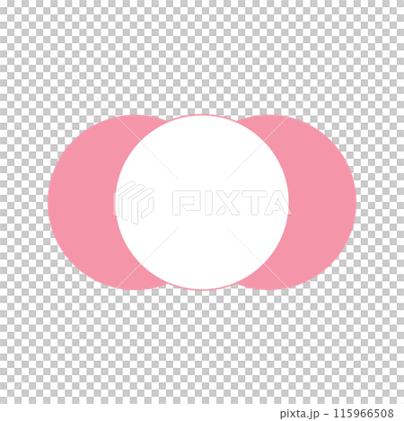 Simple pink triple round header frame_Japanese style_single item Simple pink triple round header frame_Japanese style_single item 115966508