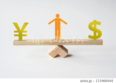 バランス棒 円とドル バランス棒 円とドル 115966848