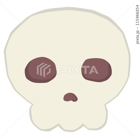 シンプルなドクロのイラスト ベクター素材 115966854