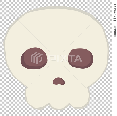 シンプルなドクロのイラスト ベクター素材 115966854