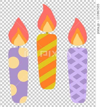 Cute candle illustration vector material 115967505