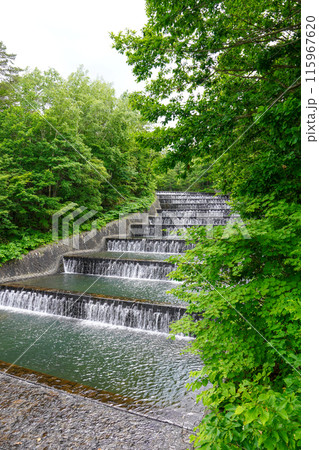 奥沢水源地の階段式溢流路 115967620