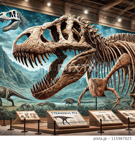 ティラノサウルスの化石 115967825