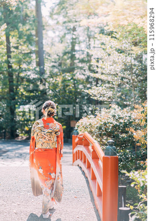 振袖を着た女性 振袖を着た女性 115968294