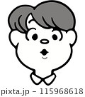 「う」の口型のイラスト 115968618