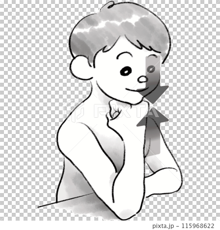 机を使って上咽頭筋訓練を行うイラスト 115968622