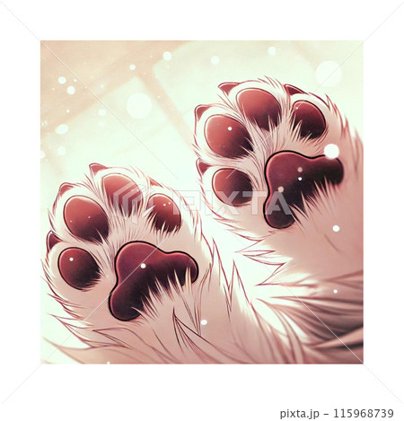 肉球　肉球アップ2 Generative AIイラスト 115968739