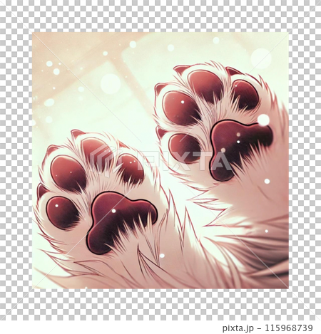 肉球　肉球アップ2 Generative AIイラスト 115968739