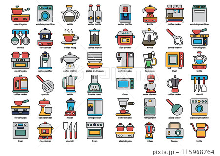 A collection of kitchen appliances and utensils, including a toaster, blender A collection of kitchen appliances and utensils, including a toaster, blender 115968764