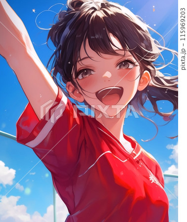 元気な女の子イラスト「AI生成画像」 元気な女の子イラスト「AI生成画像」 115969203