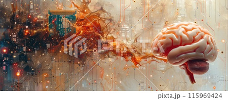 Brain and Processor: Digital Harmony 115969424