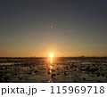 sunset in the lake 115969718