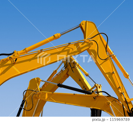 Group of hydraulic arms of an excavator 115969789