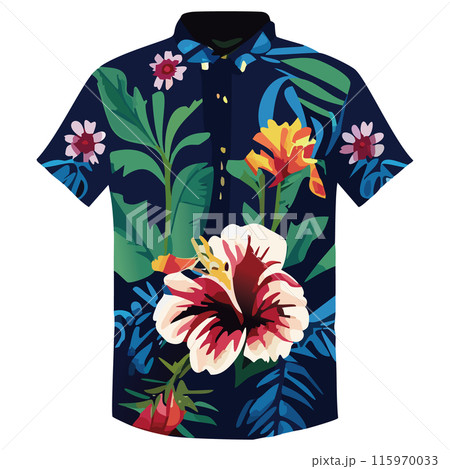 ハイビスカス柄のアロハシャツ ハイビスカス柄のアロハシャツ 115970033