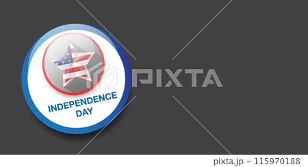 Independence Day USA Banner, background and Greeting Card with Star with usa flag. 4th of July United States Independence Day Celebration Design Vector Illustration. Independence day poster template Independence Day USA Banner, background and Greeting Card with Star with usa flag. 4th of July United States Independence Day Celebration Design Vector Illustration. Independence day poster template 115970188