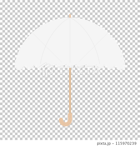 シンプルでかわいいレースの白い日傘･傘のアイコン - 晴雨兼用･日よけ･熱中症予防のイメージ素材 115970239