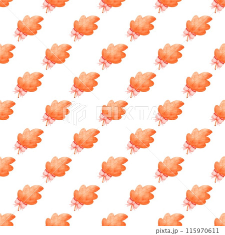 Seamless orange leaf pattern Seamless orange leaf pattern 115970611
