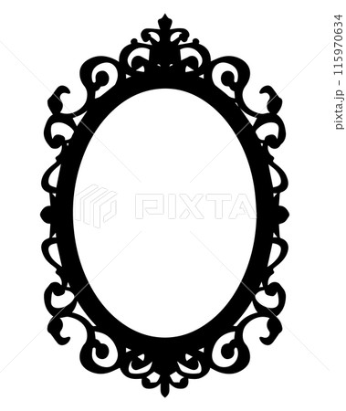 黒のゴージャスでデコラティブなフレーム 黒のゴージャスでデコラティブなフレーム 115970634