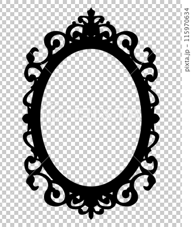 黒のゴージャスでデコラティブなフレーム 黒のゴージャスでデコラティブなフレーム 115970634