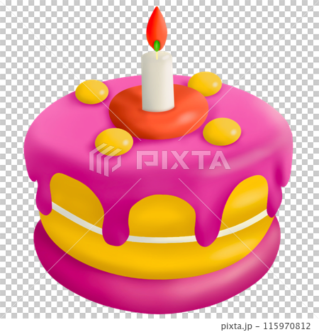 cake with candle 115970812
