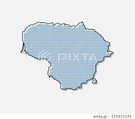 Vector map Lithuania for points, dotted template 115972245