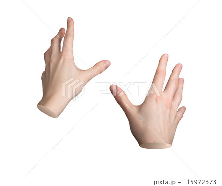 Both hands gesture, sign pov Holding, reaching, first person view isolated on white background Both hands gesture, sign pov Holding, reaching, first person view isolated on white background 115972373