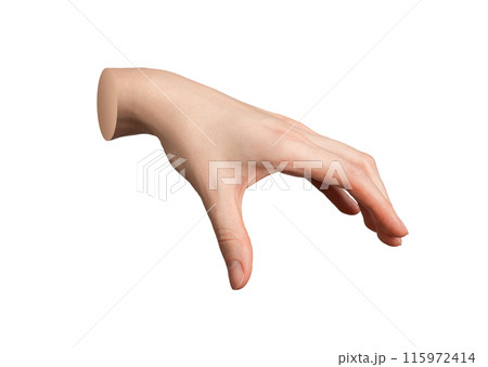 Hand gesture, sign, taking, grabbing, holding something isolated on white background Hand gesture, sign, taking, grabbing, holding something isolated on white background 115972414