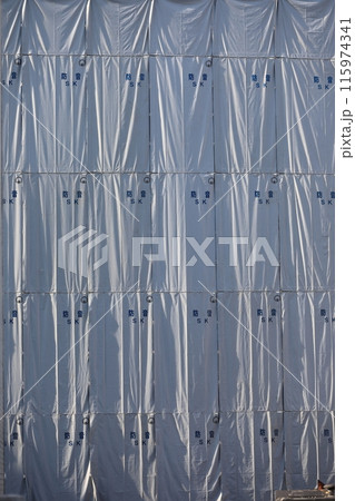 解体工事現場の防音シート 解体工事現場の防音シート 115974341