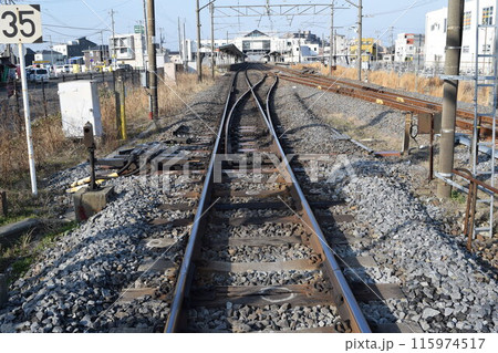 鉄道線路の分岐ポイント 115974517