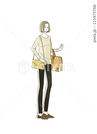 旅行鞄を持っている女性 115975766