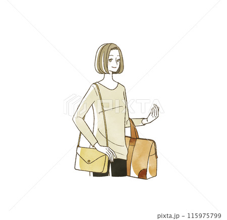旅行鞄を持っている女性 115975799