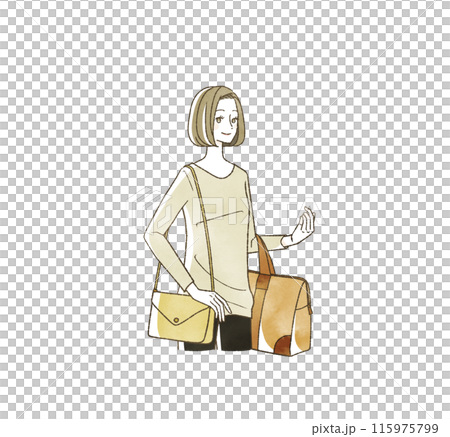旅行鞄を持っている女性 115975799