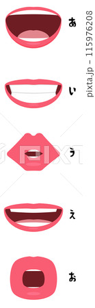 あいうえおの形をした口 あいうえおの形をした口 115976208
