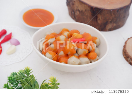 small meatballs with sauce as a background small meatballs with sauce as a background 115976330